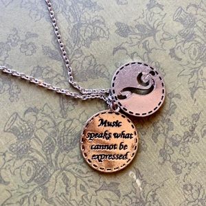 Treble Clef Hidden Message Pendant